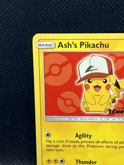 Ash's Pikachu SM109 Sun & Moon Black Star Promo Pokemon - Image 3