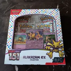 Pokemon Scarlet & Violet 151 Alakazam ex Collection Box 4 Boosters 3 Promos - Image 1