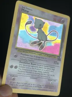 Pokemon TCG Mew 9 Wotc Promo Black Star LP SWIRL - Image 3