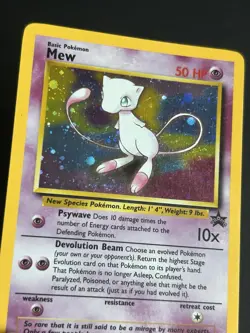 Pokemon TCG Mew 9 Wotc Promo Black Star LP SWIRL - Image 4