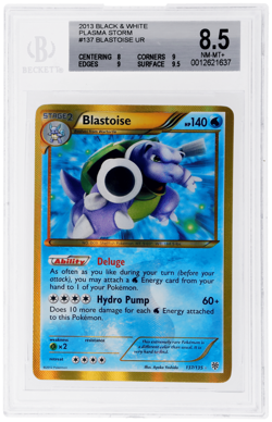 2013 Pokemon Black and White Plasma Storm Blastoise #137 BGS 8.5 - Image 1