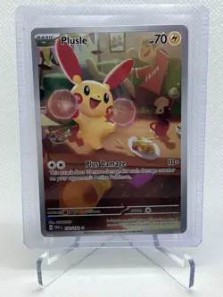 Pokemon TCG Plusle 193/182 Paradox Rift Holo Illustration Rare NM - Image 1