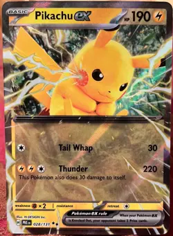 Pokemon 2025 Pikachu Sv: Prismatic Evolutions ex 028/131 - Raw - Image 1