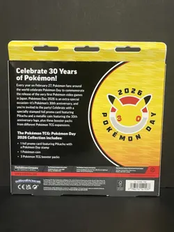 POKEMON TCG POKEMON DAY 2026 COLLECTION 30TH ANNIVERSARY SEALED FLAWED BOX. WOW! - Image 3