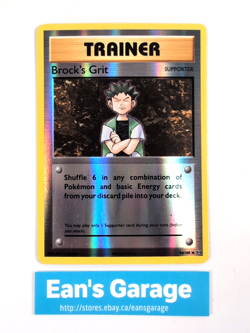 Pokemon Brock's Grit Trainer 74/108 Evolutions Reverse Holo Uncommon - MN - Image 1