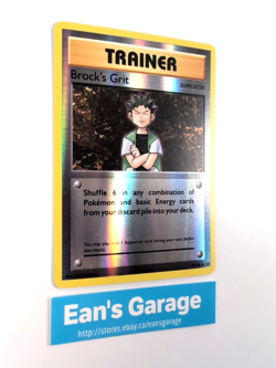 Pokemon Brock's Grit Trainer 74/108 Evolutions Reverse Holo Uncommon - MN - Image 2