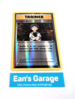 Pokemon Brock's Grit Trainer 74/108 Evolutions Reverse Holo Uncommon - MN - Image 4