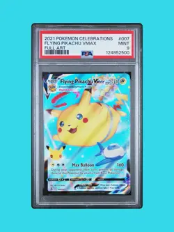 2021 POKEMON CELEBRATIONS #007 FULL ART/FLYING PIKACHU VMAX PSA 9 - Image 1