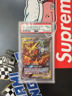 Pokemon Moltres & Zapdos & Articuno GX SM210 Black Star Promo Foil PSA 9 - Image 1