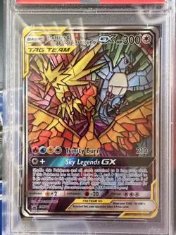 Pokemon Moltres & Zapdos & Articuno GX SM210 Black Star Promo Foil PSA 9 - Image 2