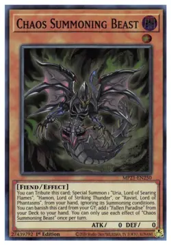 Chaos Summoning Beast MP21-EN250 Super Rare 1st Ed Yugioh! 2021 TCG Near Mint NM - Image 2