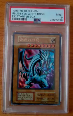 1999 Yu-Gi-Oh! Blue-Eyes White Dragon Japanese No Reference Ex Starter Box PSA 9 - Image 1