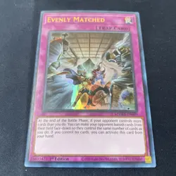 Yugioh! LP Evenly Matched - MAMA-EN099 - Ultra Rare - 1st Edition Lightly Played - Image 2