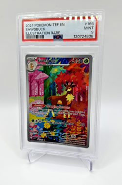 2024 PSA 9 Pokemon Temporal Forces Sawsbuck Illustration Rare 166/162 card Mint - Image 1