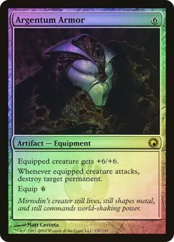 Argentum Armor Foil x1 Scars of Mirrodin MTG Magic the Gathering Artifact Card - Image 1