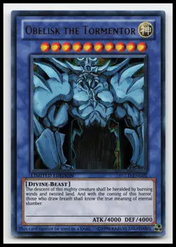 Obelisk the Tormentor YGLD-ENG02 Yugi's Legendary Decks Yugioh Card - Image 1
