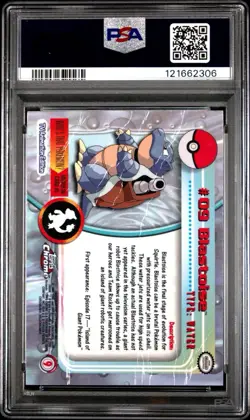PSA 1 Blastoise Topps Chrome Pokemon T.V. 2000 Pokemon Card #9 PR - Image 2