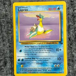 Vintage Pokemon Fossil Lapras Non-holo 25/62 Rare NM - Image 1