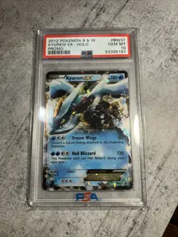 Kyurem EX PSA 10 Black & White 2012 Promo BW37 Pop 13 Pokemon - Image 1