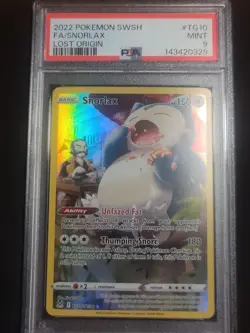 Pokemon TCG Snorlax #TG10/TG30 Swsh11: Lost Origin PSA 9 Mint - Image 3