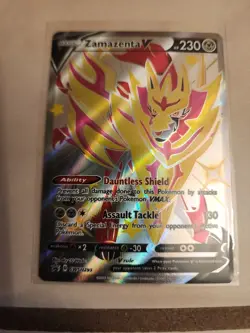 Pokemon TCG Zamazenta V (Shiny) SWSH Black Star Promos SWSH293 Holo Promo - Image 1