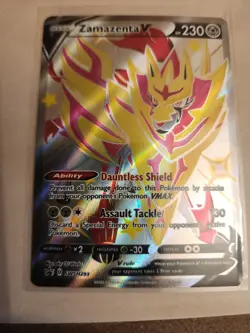 Pokemon TCG Zamazenta V (Shiny) SWSH Black Star Promos SWSH293 Holo Promo - Image 3