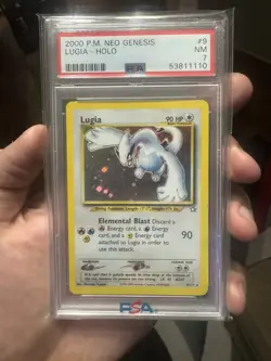 Pokemon Lugia Neo Genesis Unlimited Holo Rare #9 PSA 7 - Image 1