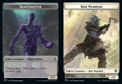MTG Baldur's Gate Double-Sided Token Shapeshifter #023 Kor Warrior #027 - Image 1
