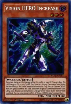 Yugioh! LP Vision HERO Increase - BLHR-EN007 - Secret Rare - 1st Edition Lightly - Image 1