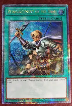 Yugioh! Reinforcement of the Army RA01-EN051 Quarter Century Secret Rare - Image 1