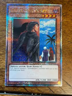 Yu-gi-Oh! Gravekeeper's Spy QUARTER CENTURY SECRET RARE - RA03-EN121, 1st Ed NM - Image 1