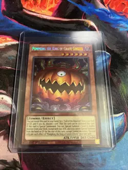 Yugioh! Pumpking the King of Grave Ghosts MZMU-EN001 Secret Rare 1st Ed NM - Image 1