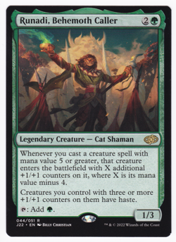 MTG Errors - Miscut - Jumpstart 2022 R Runadi Behemoth Caller #044 - Image 1