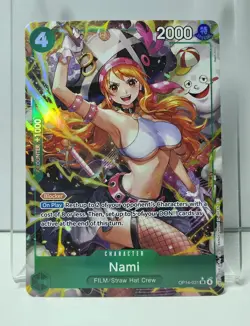 One Piece TCG Nami OP14-031 Alt Art SR The Azure Sea’s Seven English OP14 TCG - Image 1