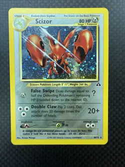 Scizor 10/75 Neo Discovery 2001 Holo Rare WOTC Pokemon Card TCG - LP - Image 1