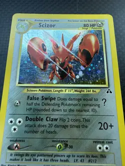 Scizor 10/75 Neo Discovery 2001 Holo Rare WOTC Pokemon Card TCG - LP - Image 2