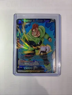Dragon Ball Super CCG Android 16, Hidden Power BT17-048 R Foil Anime Card - Image 1