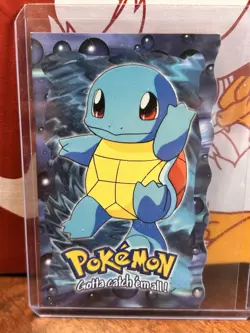 Topps Pokemon Squirtle Die Cut Embossed Card #7 1999 LP - Image 1