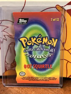 Topps Pokemon Squirtle Die Cut Embossed Card #7 1999 LP - Image 2