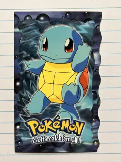 Topps Pokemon Squirtle Die Cut Embossed Card #7 1999 LP - Image 3