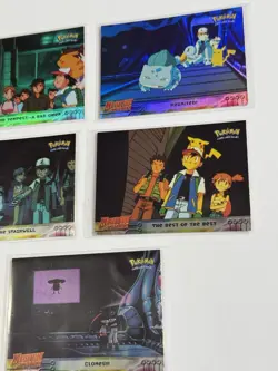 Lot of 5 Pokemon Cards Topps Holo Foil MEWTWO STRIKES BACK Movie Scene LP-NM - Image 4