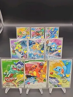 Pokemon 2026 First Partner Illustration Collection Series 1 Promo Set (9 Cards) - Image 1