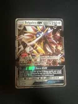 Pokemon TCG Solgaleo GX Holo Ultra Rare Card Sun & Moon Base Set - Image 1