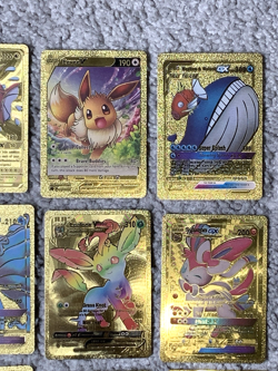 Set of 35 Gyarados,Magikarp,Pikachu&More!!! Rare Gold Accent Foil Fan Art Cards - Image 4