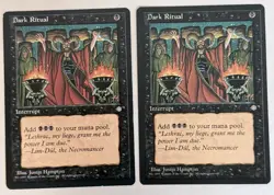MTG Ice Age Black Card Lot: Dark Ritual, Demonic Consultation, Spoils of Evil - Image 3