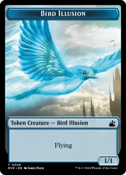 4 x Bird Illusion Token (0005) - Ravnica Remastered - Common - Image 1