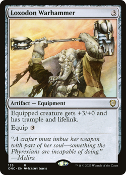 MTG Commander Phyrexia AWBO R Loxodon Warhammer #135 - Image 1