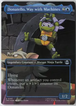 Donatello, Way with Machines (Borderless) (197) - Foil - Ninja Turtles (TMT) NM - Image 1