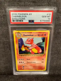 2016 Pokemon XY Evolutions 10/108 Charmeleon PSA 10 - Image 1