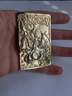 Vintage Pokemon Limited Edition 1999 Charizard 23K Gold Plated Trading Card BK - Image 3